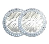 Seatery 2PCS Shower Drain Hair Catcher/Strainer/Cover/Filter/Trap, Bathtub Catcher, Stopper for Stall Drain/Bathroom Floor Drain, Stainless Steel and Silicone Shield