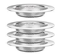 Seatery 4-Piece Kitchen Sink Strainers - 4.5 Inch Stainless Steel Sink Drain Filter with Food Scraps Catcher