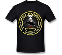 Seating Jumping Men's Macross Saga Skull Squadron Order T Shirt Black
