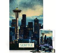 Seattle 1000 Adult Pieces Jigsaw Puzzle Brain Agility Relaxed Leisure Secure Join Warm Xmas Gift (38x26cm)