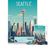 Seattle 1000 Piece Jigsaw Puzzles for Adults Teenagers Mind Training Serene Escape Laser Cut Nice Gift (50x75cm)