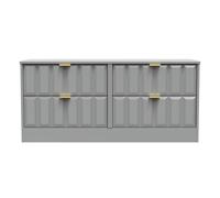 Seattle 4 Drawer Bed Box (Ready Assembled) Ready Assembled 2 U Grey One Size