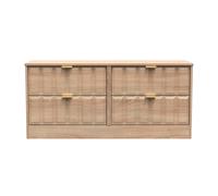 Seattle 4 Drawer Bed Box (Ready Assembled) Ready Assembled 2 U Light Oak One Size