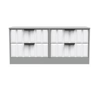 Seattle 4 Drawer Bed Box (Ready Assembled) Ready Assembled 2 U Mid Grey Small
