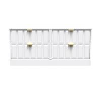 Seattle 4 Drawer Bed Box (Ready Assembled) Ready Assembled 2 U White One Size