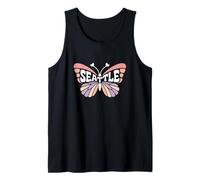 Seattle Butterfly - Washington Pastel City Name Word Art Tank Top