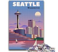 Seattle City WA Travel Art Jigsaw Puzzles for Adults 1000 Jigsaws, Family Entertainment Toys Is Ideal As A Gift for The Whole Family 2000pcs (70x100cm)