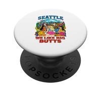 Seattle Funny Retro Party Music Humor Tee PopSockets Adhesive PopGrip