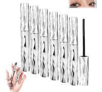 Seattle Get Mascara, Iron Wand Mascara, Waterproof 3d Curling Eyelash Iron Mas/cara, Ultimate Length & Curl Mas/cara Set, Long-Lasting No Flaking, Build Fuller Lashes, Clump And Smudge (Black,6 PCS)