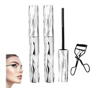 Seattle Get Mascara, Seattleget Long Thick Lash Mascara, 3D Curling Smudgeproof Iron Wand Mascaras, Waterproof and Long-Lasting Mascaras for Natural Volume Look, with Eyelash Curler (2 PCS)