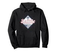 Seattle in Washington United States Vintage USA Souvenir Pullover Hoodie