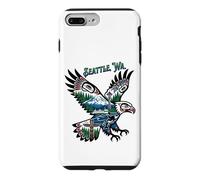 Seattle Landmarks Eagle With Mt Rainier Orca Totem Pole etc. Case for iPhone 7 Plus/8 Plus