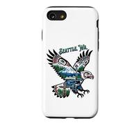 Seattle Landmarks Eagle With Mt Rainier Orca Totem Pole etc. Case for iPhone SE (2020) / 7/8