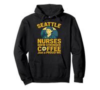 Seattle Nurse Tee - Brew Stronger Coffee with Pride Pullover Hoodie