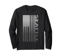 Seattle Patriotic Flag Proud American City Long Sleeve T-Shirt