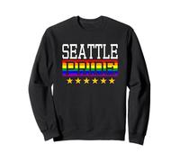 Seattle Pride Gay Lesbian Queer LGBT Rainbow Flag Sweatshirt