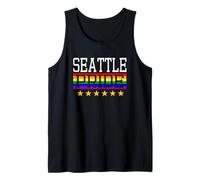 Seattle Pride Gay Lesbian Queer LGBT Rainbow Flag Tank Top