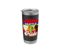 Seattle Pride Rainbow Gay Pride Flag Funny LGBT Stainless Steel Insulated Tumbler