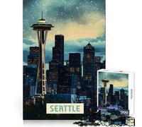Seattle Puzzles for Adults 1000 Puzzles Analytical Skill Leisure Escape Tight Join Seasonal Gift (38x52cm)