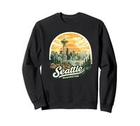 Seattle Rain Cityscape home Seattle Pacific Northwest Sweatshirt