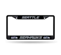 Seattle Seahawks BLACK Sepcial Edition Metal Chrome License Plate Tag Frame NFL Football
