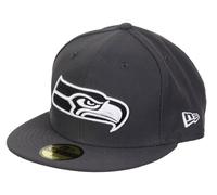 Seattle Seahawks Men's Cap NFL New Era Grey Fitted Hat - New