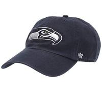 Seattle Seahawks NFL '47 Clean Up Unisex Baseball Cap, Adjustable, Team Badge, Navy Blue