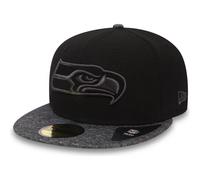 Seattle Seahawks NFL Cap New Era Black Logo Fitted Hat - New