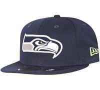 Seattle Seahawks NFL Cap (Size 7 1/8) New Era Navy Logo Fitted Hat - New