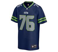 Seattle Seahawks NFL Jersey T-Shirt Core Foundation, Athletic Navy/Bright Green, XL