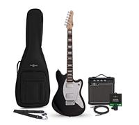 Seattle Select Electric Guitar Black 10W Guitar Amp & Accessory Pack