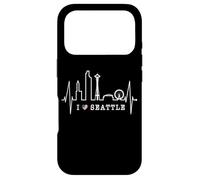 Seattle Skyline Heartbeat Silhouette Heart I Love Seattle Case for iPhone 17 Pro