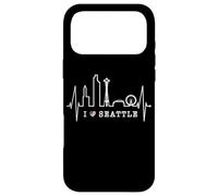 Seattle Skyline Heartbeat Silhouette Heart I Love Seattle Case for iPhone 17 Pro Max