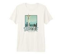 Seattle Skyline Space Needle Pacific Northwest Landmark Premium T-Shirt
