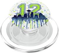 Seattle Skyline Watercolor - Urban Paint Drip Illustration PopSockets PopGrip for MagSafe