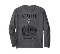 Seattle Space Needle City Skyline Travel Long Sleeve T-Shirt