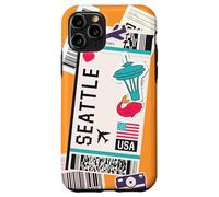 Seattle Travel Boarding Pass USA Adventure Gift Case for iPhone 11 Pro