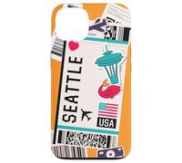 Seattle Travel Boarding Pass USA Adventure Gift Case for iPhone 13