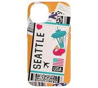 Seattle Travel Boarding Pass USA Adventure Gift Case for iPhone 14
