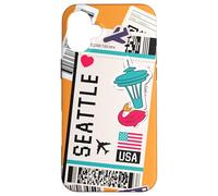 Seattle Travel Boarding Pass USA Adventure Gift Case for iPhone 16 Plus