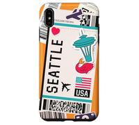 Seattle Travel Boarding Pass USA Adventure Gift Case for iPhone XS Max
