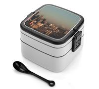 Seattle United States Adult Bento Stackable Lunch Box Food Container Meal Prep with Cutlery
