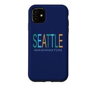 SEATTLE WA Blue Green and Yellow Case for iPhone 11