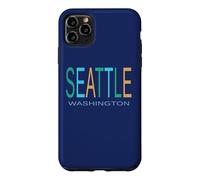 SEATTLE WA Blue Green and Yellow Case for iPhone 11 Pro Max