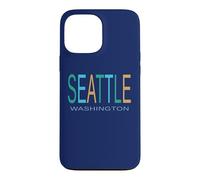 SEATTLE WA Blue Green and Yellow Case for iPhone 13 Pro Max