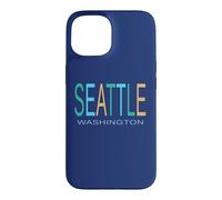 SEATTLE WA Blue Green and Yellow Case for iPhone 15