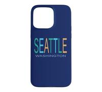 SEATTLE WA Blue Green and Yellow Case for iPhone 15 Pro Max