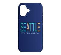 SEATTLE WA Blue Green and Yellow Case for iPhone 16