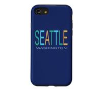 SEATTLE WA Blue Green and Yellow Case for iPhone SE (2020) / 7/8