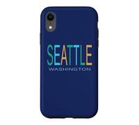 SEATTLE WA Blue Green and Yellow Case for iPhone XR